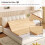 Foldable Solid Wood Bed Slats Full Size 300kg Capacity Durable Pine Base for Mattress Support 5