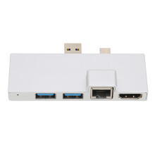 Innovatieve USB-hub voor Surface Pro: geniet van video in hoge resolutie met de 4K HDMI-adapter en gigabit-ethernet. Het compacte ontwerp zorgt voor