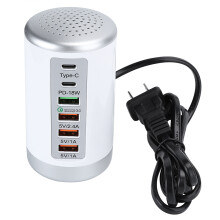 Draagbare powerhub, wandlader voor thuis en kantoor, USB-poorten met slimme IC, veilig en betrouwbaar.