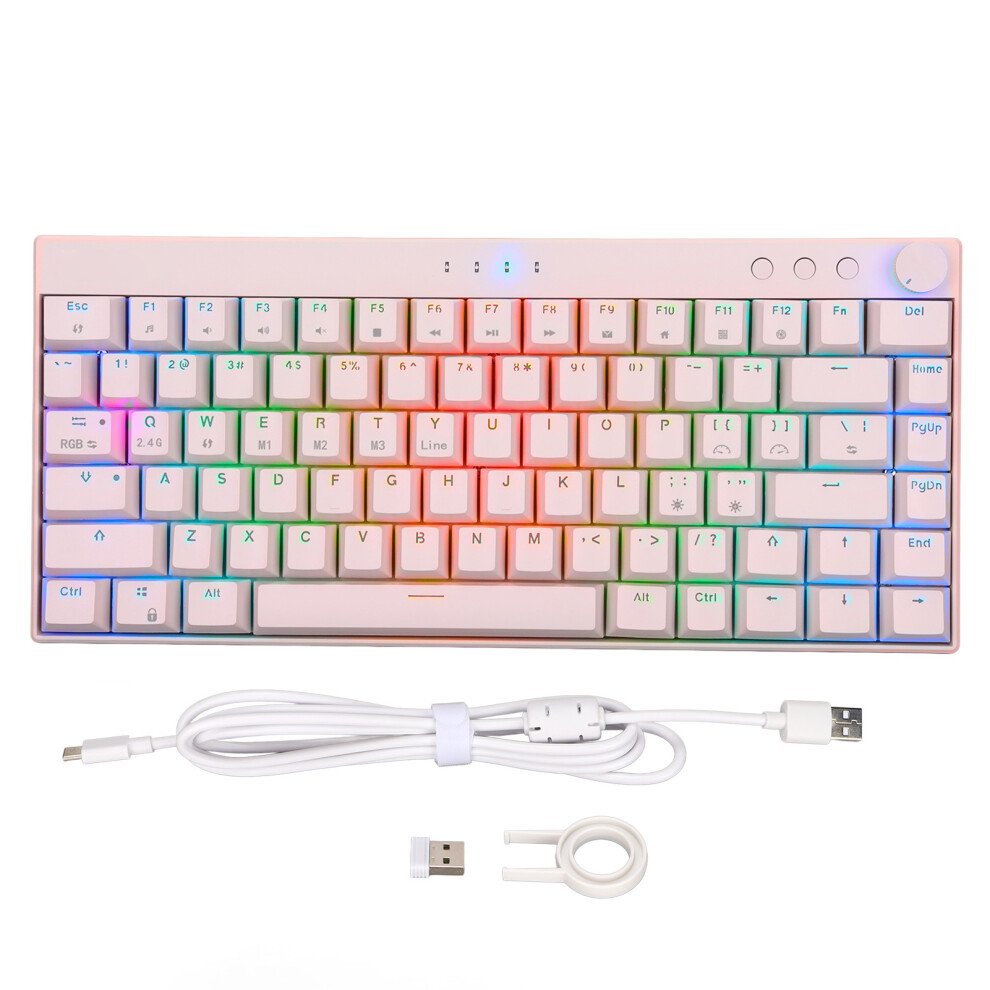 Innovative Gaming Solution, Hot Swappable Socket Mechanical Switch, Transparent Keycaps, Compact Layout For Seamless Gameplay (82 Keys) 9169997880154