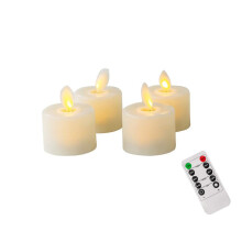 4 velas LED con control remoto para decoración de mesa en bodas o San Valentín