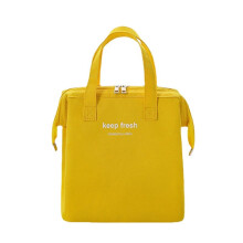 Bolsa Térmica Oxford Tote para Almoço, Grande Capacidade (Amarela)