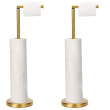 2x WC-papírtartó állvány, nagyméretű papírzsebkendőtartó, szabadon álló fürdőszobába, modern WC-papírtartó