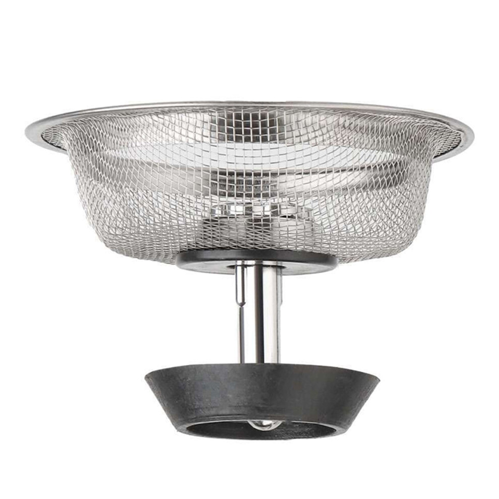 1Pcs Kitchen Home Sink Strainer Stopper Stainless Steel Drain Basket Waste Plug 9173940070639