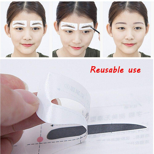 Eyebrow Stencil Kit for Beginners with 8 Shape Options, Reusable Templates and Alignment Guides 2
