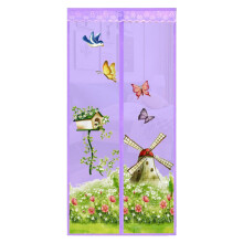 Windmill Butterfly Anti Mosquito Magnetic Door Screen Curtain Summer Mesh Net