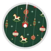 Vrolijk Kerstmis Kerstboomrok 91 cm, Winterse Feestboommat, Kerstboomrok voor Rustieke Kerstversiering