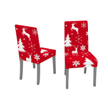 Capas de cadeira natalinas QISIWOLE, elásticas, removíveis e laváveis, para sala de jantar, ideais para decoração de Natal e festas de fim de