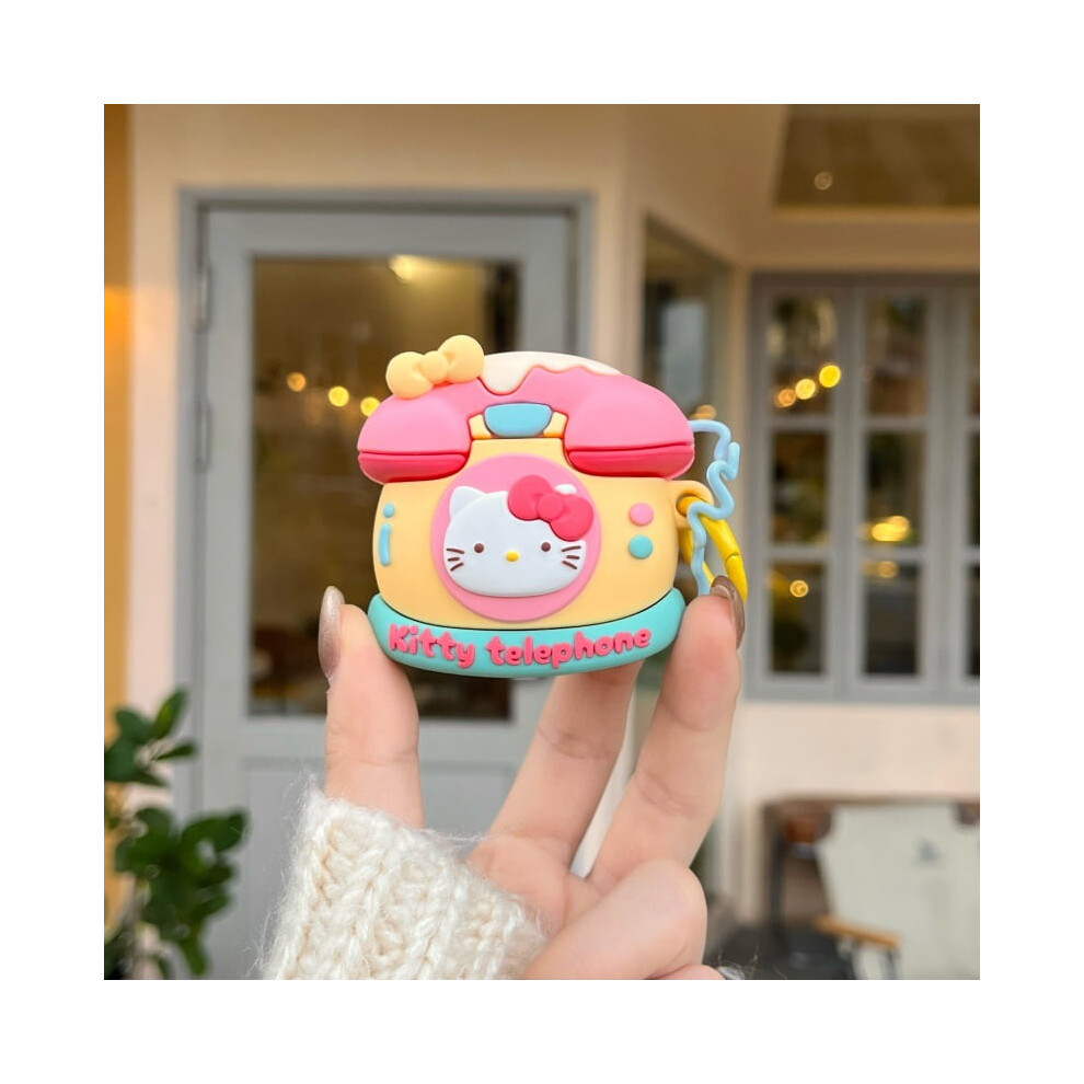 Creative Cartoon Cute Kt Cat Phone Compatible With Apple Compatible With Airpods1/2 Bluetooth Headset Pro Protective Case 3 Applicable Soft 9173940073944