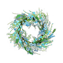 Guirlanda Begine (40cm) C, Guirlanda de Frutas Vermelhas para Pendurar na Parede, Decoração para Festas no Jardim, Enfeite de Porta em Rattan com