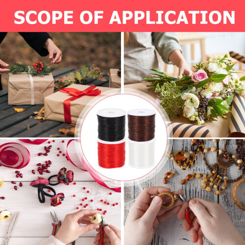 4 Rolls of DIY Adornment String Bracelet Making Strings DIY Jewelry String 1