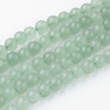 Strang Naturgrüne Aventurinperlen, rund, 8–8,5 mm, Loch: 1 mm, 45–47 Stück/Strang, 38 cm (14,9 Zoll)