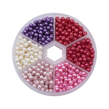 1 Packung 4 mm DIY runde Glasperlen, bunte Kreuzstich-Abstandsperlen für die Schmuckherstellung (Mixed Style 4, ~810 Stück)