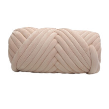 0,5 kg Samtiges, voluminöses Garn zum Armstricken, Häkeln, bequem, waschbar, DIY, weich, schlauchförmig, Riesengarn für Decken, Kissen, Pullover,