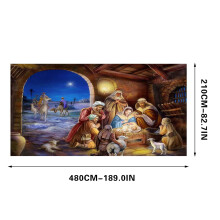 Kerstbanner 5x6,5 ft, decoratie voor garagedeur, geschikt voor binnen- en buitenfeesten, winterachtergronddecoratie, compatibel met Ympuoqn.