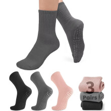 Calcetines de Pilates con agarre para mujer, calcetines de yoga antideslizantes, calcetines de barre para hospital, 6 pares de calcetines tobilleros