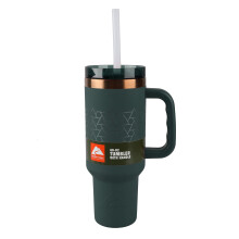 Ozark Trail 40oz izolovaný hrnek z nerezové oceli s rukojetí, tmavě zelený