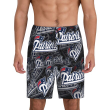 Pantalones cortos de pijama para hombre de los Patriots con el logo del equipo de fútbol americano y mangas para aficionados al béisbol. Regalos.