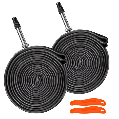 2 camere d'aria per bicicletta da strada, 700x28C, valvola da 60 mm