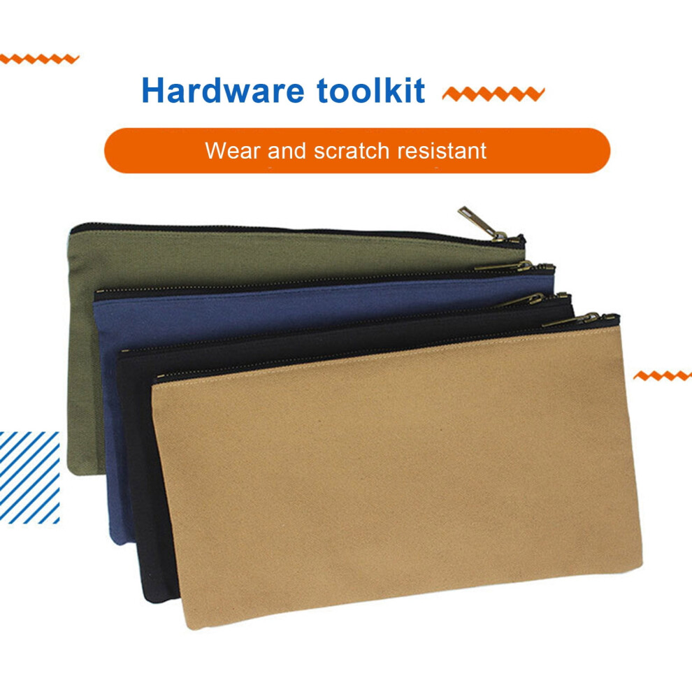 Xeyise Tool Pouch With Carabiner Zipper Thickened Double Layer Fabrics Wear-Resistant Heavy-Duty Organizer Tool Pouches 9322103960137