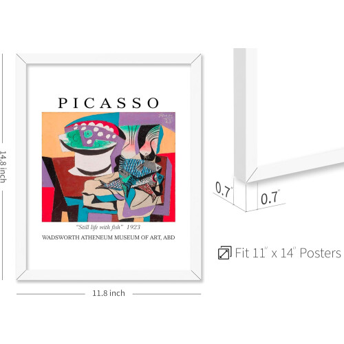 Αφίσα Vintage Picasso - Εκτύπωση Ρετρό Κυβισμού - Νεκρή Φύση με Ψάρια - Αφηρημένη Τέχνη 1