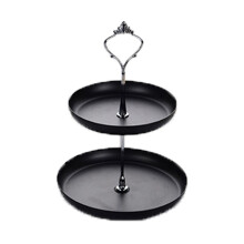 LSLJS2 - Alzata rotonda in metallo a 2 livelli per cupcake, compatibile con dessert, frutta, torte, ideale per matrimoni, feste e decorazioni per la