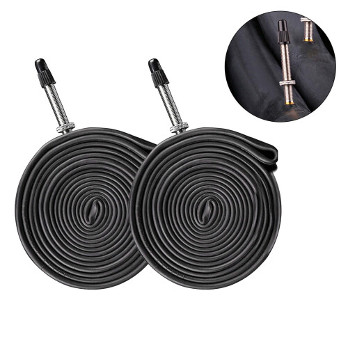 2 camere d'aria per bicicletta da strada, 700x28C, valvola da 60 mm 2