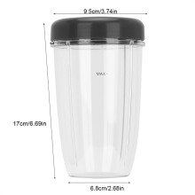 Bicchiere per frullatore, ricambi per frullatore: bicchiere e coperchio trasparenti, kit di ricambi per frullatore Nutri Bullet 900W (710 ml)