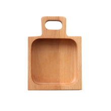 2 Pcs Appetizers Snacks Small Dinner Plates Small Condiment Bowls Wooden Dish with Handle