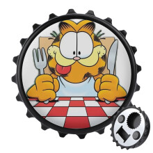 Décapsuleur magnétique Garfield avec aimants pour réfrigérateur - Idée cadeau originale pour les amateurs de camping - Gadget sympa pour les