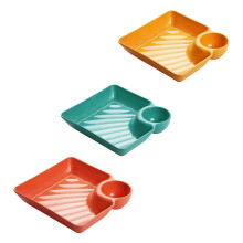 3 pièces Assiette de service pour le petit-déjeuner, le goûter et les sushis.