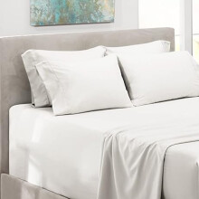 Bettwäsche-Set mit extra tiefen Taschen für Schlafzimmer, Zuhause, Wohnung, Studentenwohnheim, Hotel, Büro, Innenbereich, Weiß, Mikrofaser,