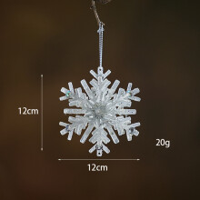 Décoration intérieure Xubond Flocon de neige Nouvelle décoration Ornements de Noël Acrylique Transparent Widget Ornement à suspendre Noël