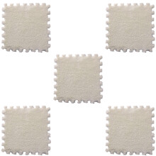 Tapis de sol emboîtables en mousse peluche beige Guanhe 30,5 x 30,5 cm (12 po x 12 po), lot de 5