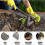 Enxada manual para jardinagem, enxada oca de 38 cm (15 polegadas) para remoção de ervas daninhas, com cabo de borracha antiderrapante (oca). 7