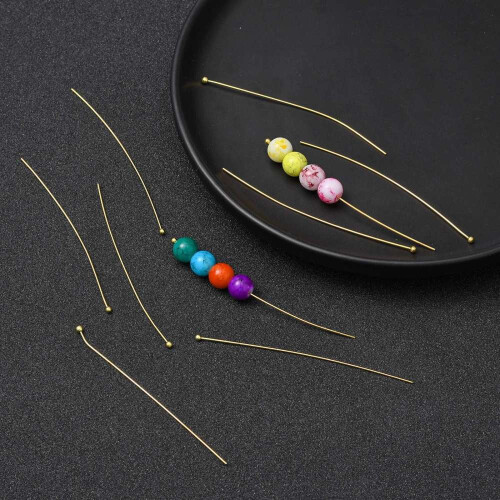 Brass Ball Head Pins Golden 2