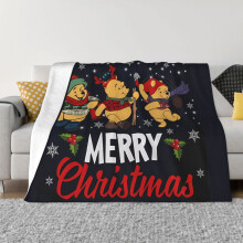Couverture Winnie l'Ourson en flanelle polaire, douce et chaude, idéale pour les enfants et les adultes (80" x 60").