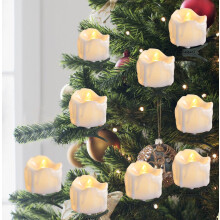 lulshou9 Bougies LED avec clip, compatibles avec porte-mèche, lampes décoratives de Noël