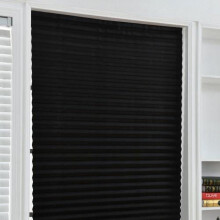 Cortina plissada sem fio Ghost Gear cinza, em poliéster, preta, 60 cm x 180 cm