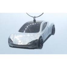 Décoration de Noël pour Tesla Roadster toit argenté/noir