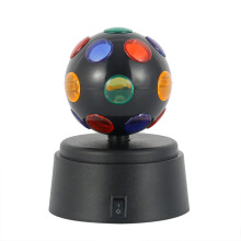 Lampe boule DJ mini RGB à piles, éclairage de scène clignotant pour fêtes, bars, maison, extérieur - Compatible avec FUYGRCJ