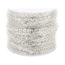 10 Yards kettingverlenger ovaal, sieradenmaakaccessoires, verbindingsstukken, metalen verlengkettingen voor hangers, sieradenonderdeel, 0,6 mm, 9 m