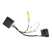 RGB til (RCA) AV CVBS signalomformer dekoderboksadapter for fabrikkmontert ryggekamera Tiguan Golf (FMY) svart