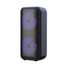 PAVEOS Bluetooth Speakers, Wireless Portable Stereo Sound with Lights, Compatible with Home & Outdoor Use, High-power Subwoofer, Black