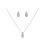 Ensemble pendentif, collier et boucles d'oreilles en véritable améthyste violette 1