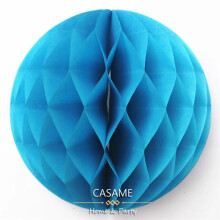 boule de papier alvéolée de 5 cm, 10 cm ou 15 cm, lanterne florale, décoration pour mariage, anniversaire d'enfant, Noël, baby shower, bleue, 5 cm