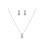 Ensemble pendentif, collier et boucles d'oreilles en véritable améthyste violette 2