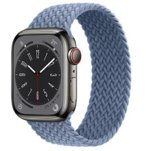 Slitstark och elastisk kompatibel med Apple Watch med Apple Watch-armband 38 mm/40 mm/41 mm ljusblå S