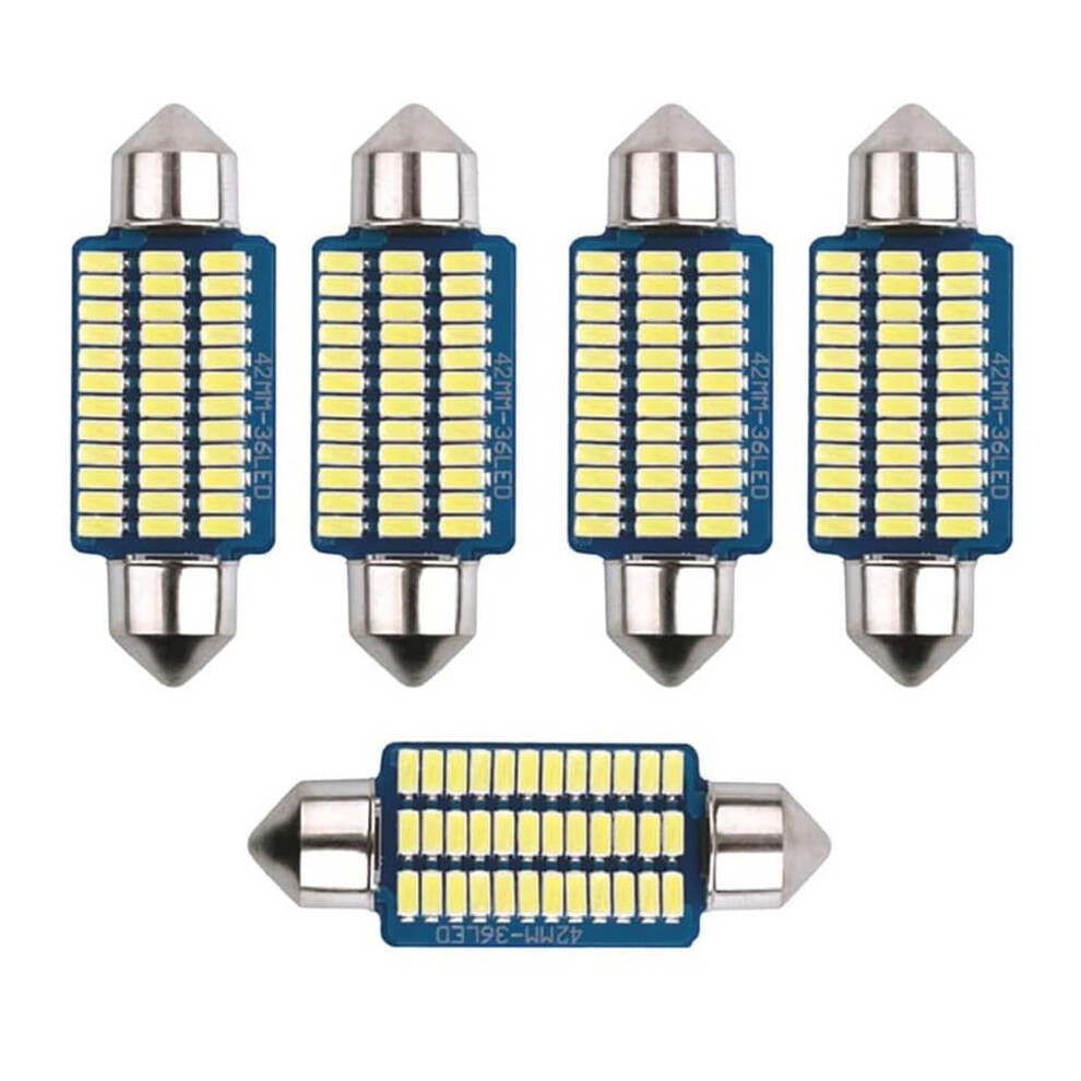 License Plate Led Bulbs 41Mm, Car Interior Plug And Play Replacement With 3014 Smd, Canbus Error Free Dome Super Bright Map Trunk Light 9176269111045