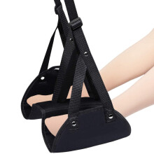 Airplane Foot Hammock, Adjustable Length Foot Hammock with Ergonomically Design, Portable Footrest for Under Desk at Work or Travel, Foot Rest to